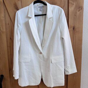 Classic white blazer, size L
